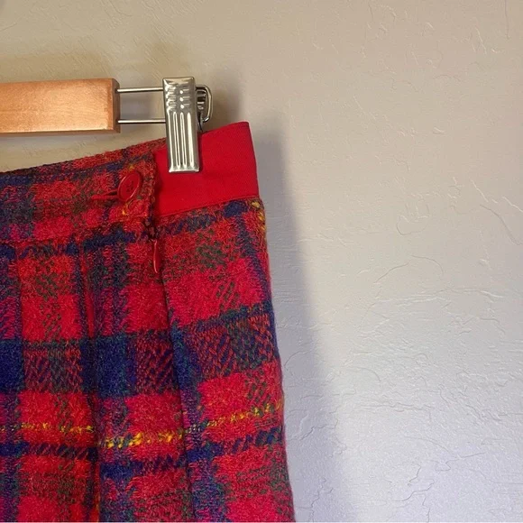 Rare Yves Saint Laurent Wool Plaid Skirt - Picture 7 of 9